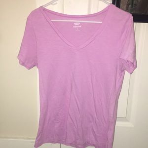 Light purple v-neck t-shirt